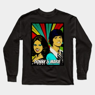 Donny And Marie Osmond Pop Art Design // Fan Art Long Sleeve T-Shirt